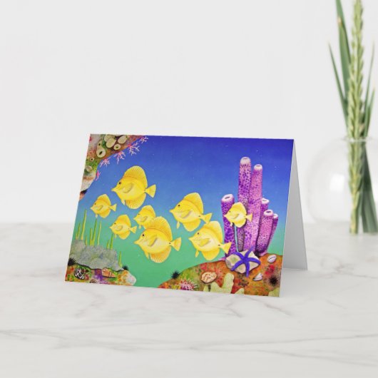 Yellow Tang School Kaart (Voorkant)