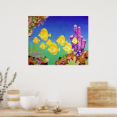 Yellow Tang School Poster (Keuken)