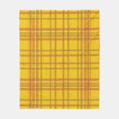 Yellow Tartan  Fleece Deken (Voorkant)