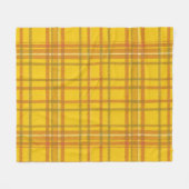 Yellow Tartan  Fleece Deken (Voorkant (Horizontaal))