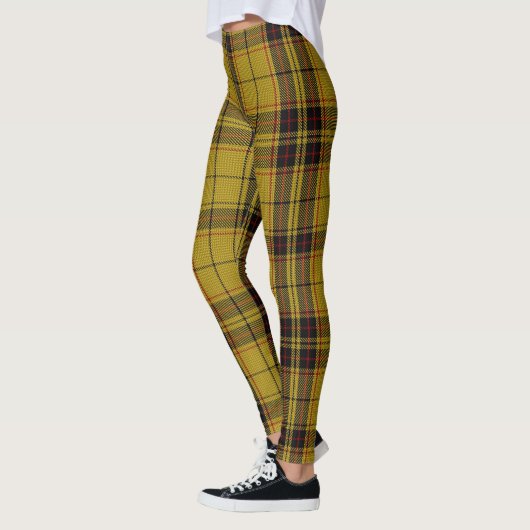 Yellow Tartan Kerstmis Leggings (Links)