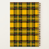 Yellow Tartan Notebook Custom Logo Plaid Pattern Notitieboek (Achterkant)