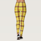 Yellow Tartan Patroon Leggings (Achterkant)