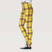 Yellow Tartan Patroon Leggings (Links)