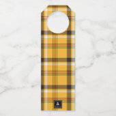 Yellow Tartan Pset Holly Jolly Flessenhanger (Achterkant)