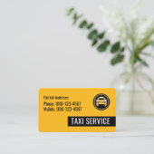 Yellow Taxi Black Tab Driving Visitekaartje (Staand voorkant)