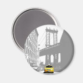 Yellow Taxi Brooklyn Bridge Magneet (Voorkant / Achterkant)