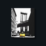 Yellow Taxi Brooklyn Bridge Nyc New York City Art Canvas Afdruk<br><div class="desc">Yellow Taxi Brooklyn Bridge Nyc New York City Pop Art Canvas Art Print.</div>