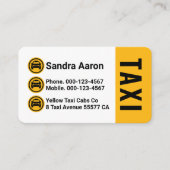 Yellow Taxi Cab Icon Layers Driving Visitekaartje (Voorkant)