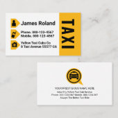 Yellow Taxi Cab Icons Driving Visitekaartje (Voorkant / Achterkant)