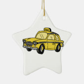 Yellow Taxi Cab Keramisch Ornament (Rechts)