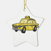 Yellow Taxi Cab Keramisch Ornament (Links)