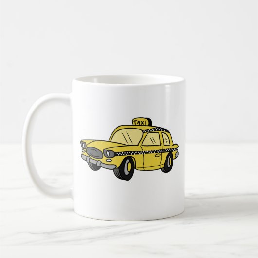 Yellow Taxi Cab Koffiemok (Links)
