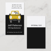 Yellow Taxi Car Automobile Illustration Visitekaartje (Voorkant / Achterkant)