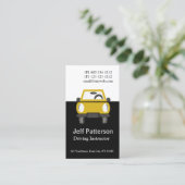 Yellow Taxi Car Automobile Illustration Visitekaartje (Staand voorkant)