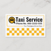 Yellow Taxi Checked Boxes Lijst Visitekaartje (Voorkant)