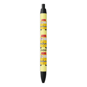 Yellow Taxi gepersonaliseerd Zwarte Inkt Pen