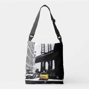 Yellow Taxi NYC New York City Brooklyn Zwart Kleur Crossbody Tas