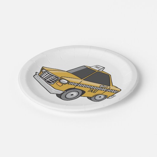 Yellow Taxi Papieren Bordje (Gekanteld)