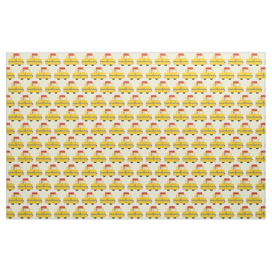 Yellow Taxi Pattern Stof (Yard (91,4 cm))