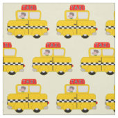 Yellow Taxi Pattern Stof (Swatch)