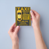 Yellow Taxi Service Business Cab Driver Flyer (Hand)