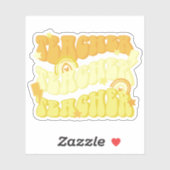 Yellow Teacher Teacher Retro Vinyl Sticker (Vel)