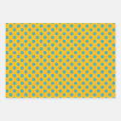 Yellow & Teal Squiggly Buffalo Plaid & Polka Dots Inpakpapier Vel (Voorkant 2)