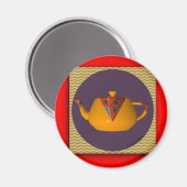 YELLOW TEAPOT MAGNEET (Voorkant / Achterkant)