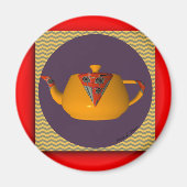 YELLOW TEAPOT MAGNEET (Voorkant)