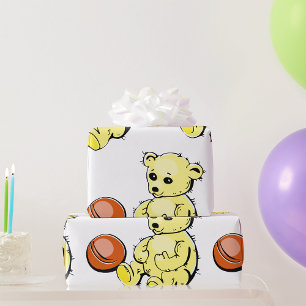 Yellow Teddy Bear Cadeaupapier