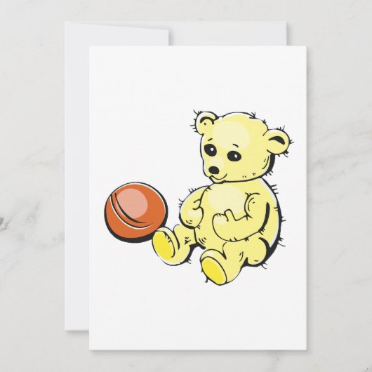 Yellow Teddy Bear Kaart (Voorkant)