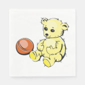 Yellow Teddy Bear Servet (Voorkant)