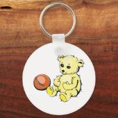 Yellow Teddy Bear Sleutelhanger (Voorkant)