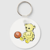 Yellow Teddy Bear Sleutelhanger (Achterkant)