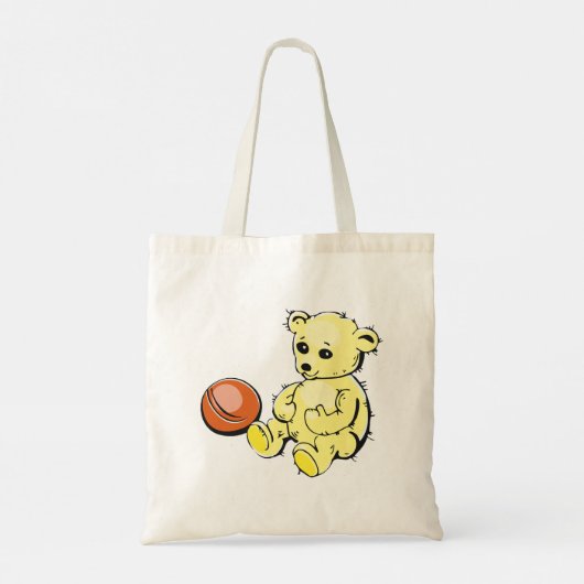 Yellow Teddy Bear Tote Bag (Achterkant)