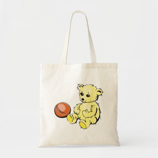 Yellow Teddy Bear Tote Bag (Voorkant)