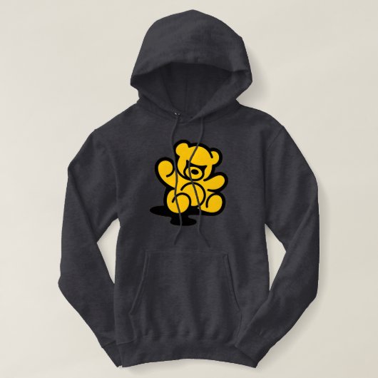 Yellow Teddy Trouble Hoodie (Design voorkant)