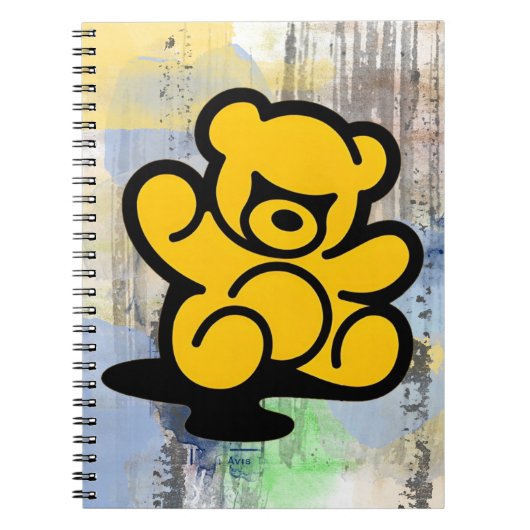 Yellow Teddy Trouble Notitieboek (Voorkant)