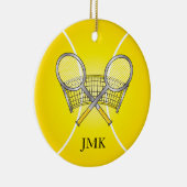 Yellow Tennis Ball | DIY-naam Keramisch Ornament (Rechts)