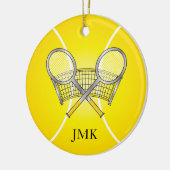 Yellow Tennis Ball | DIY-naam Keramisch Ornament (Links)