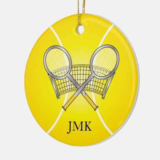 Yellow Tennis Ball | DIY-naam Keramisch Ornament (Links)