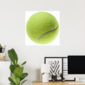 Yellow Tennis Ball Gepersonaliseerd Sjabloon Poster (Thuiskantoor)
