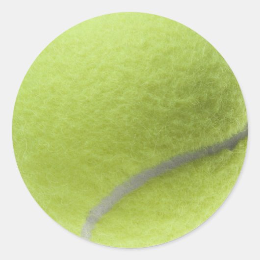 Yellow Tennis Ball Gepersonaliseerd Sjabloon Ronde Sticker (Voorkant)