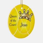 Yellow Tennis Ball| Koningin van de rechtbank pers Keramisch Ornament (Rechts)