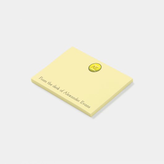 Yellow Tennis Ball Post-it® Notes (Schuin)