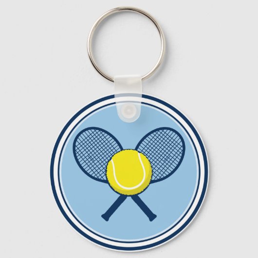 Yellow Tennis Ball Racket Keychain (Voorkant)