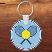 Yellow Tennis Ball Racket Keychain (Voorkant)
