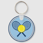 Yellow Tennis Ball Racket Keychain (Achterkant)