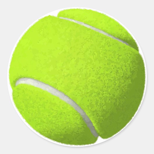 Yellow Tennis Ball Ronde Sticker (Voorkant)
